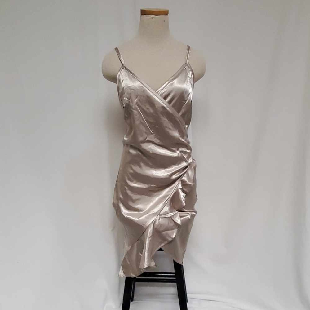 Junior Nude Wrap Front Dresses